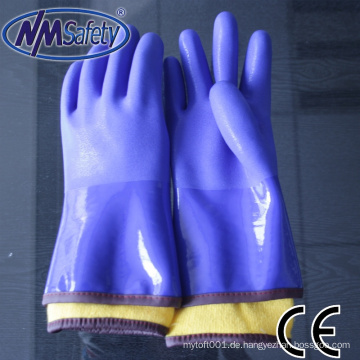 NMSAFETY wasserdichte lange pvc-Handschuh chemikalienresistente PVC-Winterhandschuhe